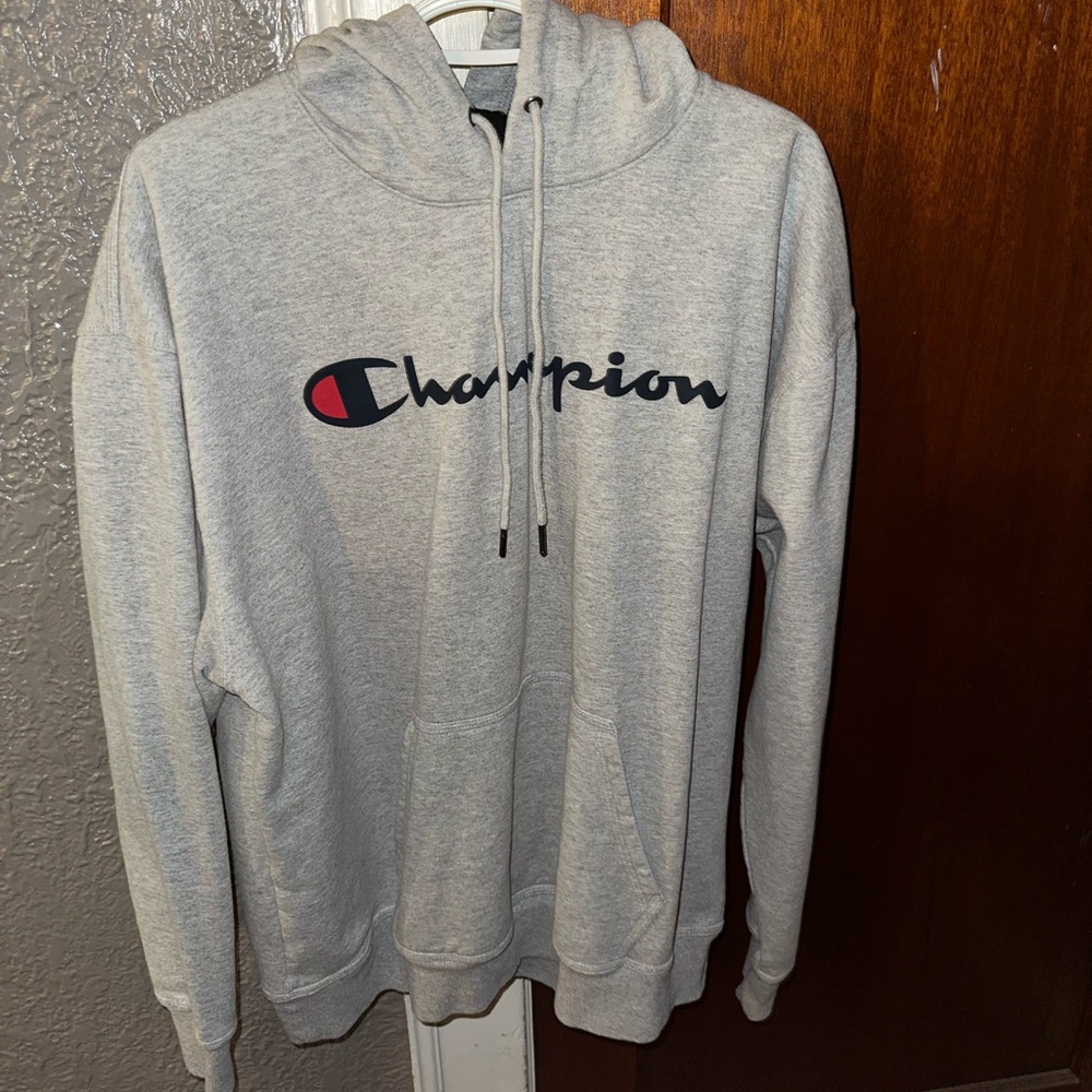 Men’s Champion Hoodie Gray Size XL